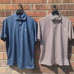 RHOBACK Golf Polo Shirts Mens Small Florida State and Moneyline ALl Over Prints